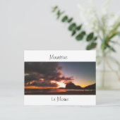 Sunset in Le Morne Mauritius Feestdagenkaart (Staand voorkant)