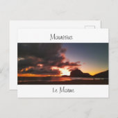 Sunset in Le Morne Mauritius Feestdagenkaart (Voorkant / Achterkant)