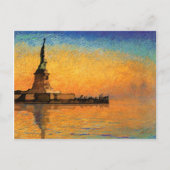 Sunset in Liberty Island Briefkaart (Voorkant)