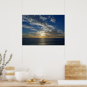 Sunset in Liguria - the Cinque Terre, Italy Poster (Keuken)