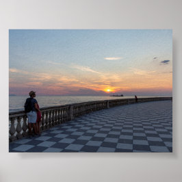 Sunset in Livorno Poster