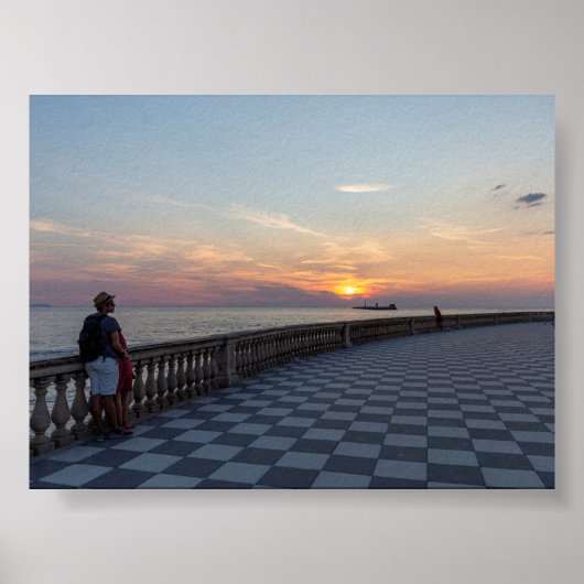 Sunset in Livorno Poster (Voorkant)