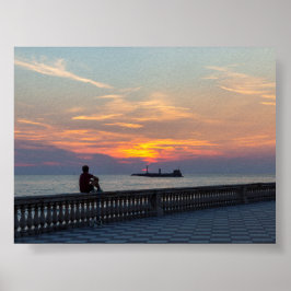 Sunset in Livorno Poster