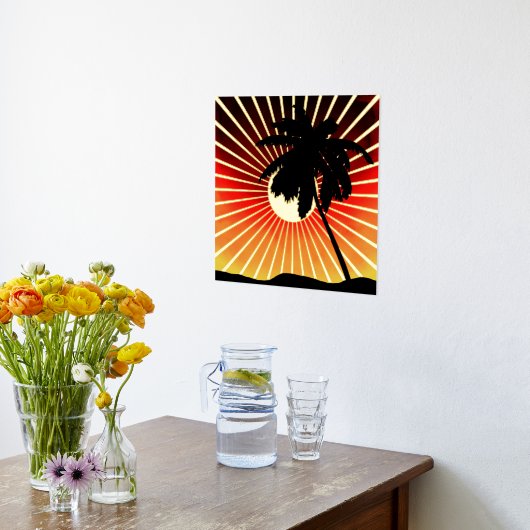 Sunset in Miami Folie Afdrukken (Laag (Keuken))