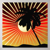 Sunset in Miami Folie Afdrukken (Voorkant)