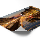 Sunset in Milano Naviglio Poster (Hoek)