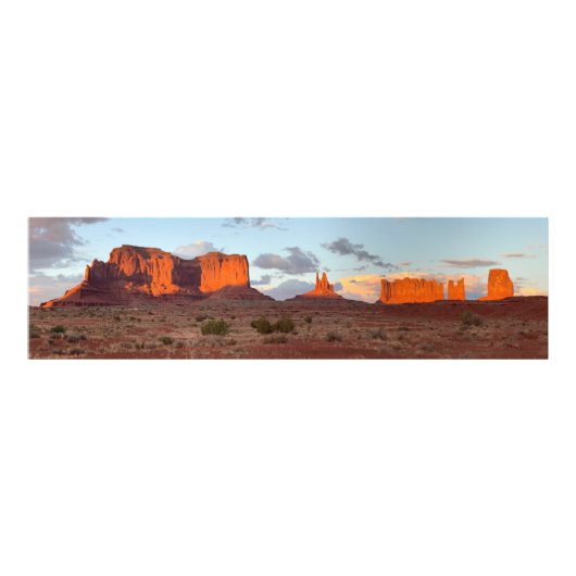Sunset in Monument Valley Foto Afdruk (Voorkant)