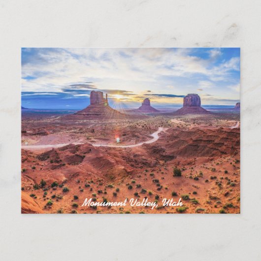 Sunset in Monument Valley, Utah Briefkaart (Voorkant)