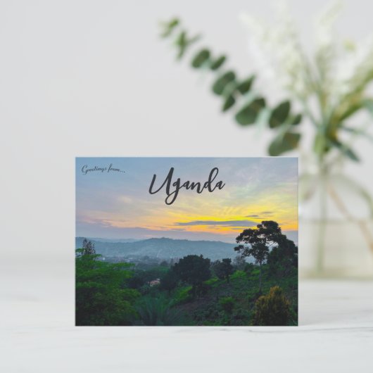 Sunset in Muyenga Katerera Uganda Briefkaart (Staand voorkant)