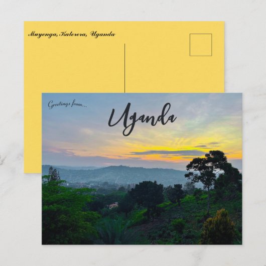 Sunset in Muyenga Katerera Uganda Briefkaart (Voorkant / Achterkant)