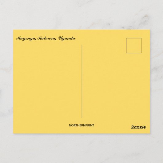 Sunset in Muyenga Katerera Uganda Briefkaart (Achterkant)