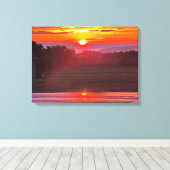 SUNSET IN NEW YORK STATE CANVAS AFDRUK (Insitu (Houten vloer))
