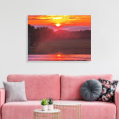 SUNSET IN NEW YORK STATE CANVAS AFDRUK (Insitu (Woonkamer))