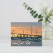 Sunset in Newport, Rhode Island Briefkaart (Staand voorkant)