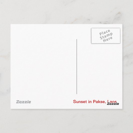 Sunset in Pakse Briefkaart (Achterkant)