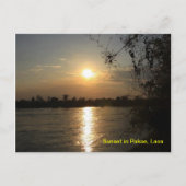 Sunset in Pakse Briefkaart (Voorkant)