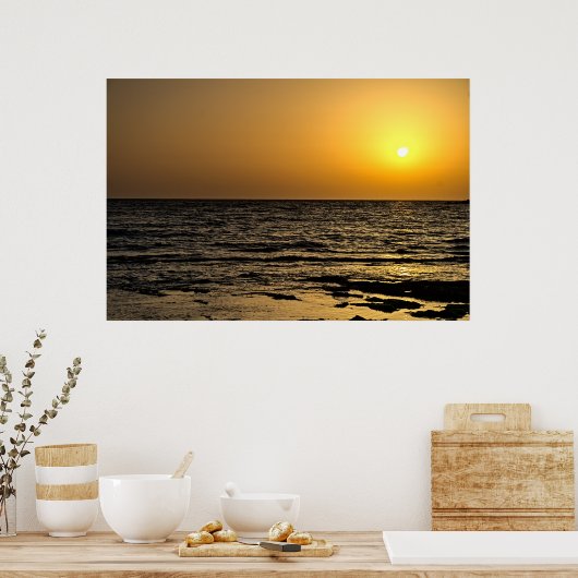 Sunset in Paphos, Cyprus (2485) Poster (Keuken)