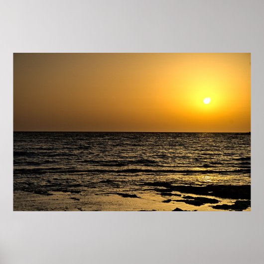 Sunset in Paphos, Cyprus (2485) Poster (Voorkant)