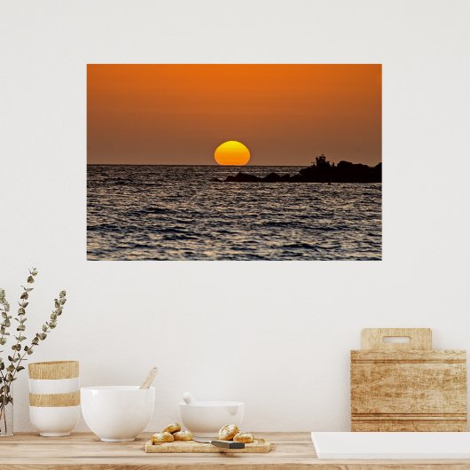 Sunset in Paphos, Cyprus (2532) Poster (Keuken)