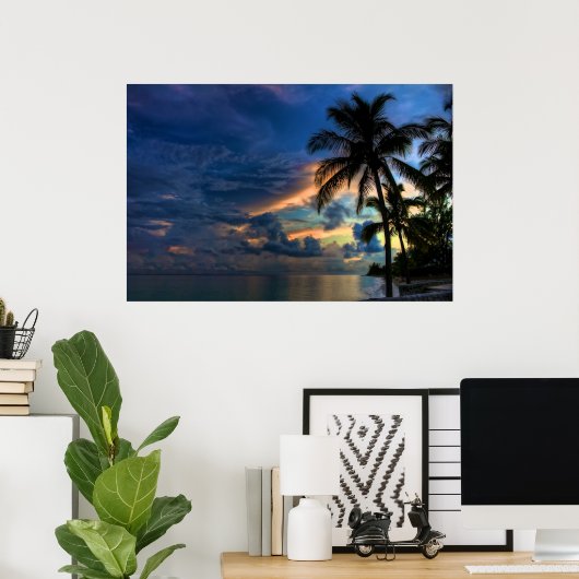 Sunset in Paradise Poster (Thuiskantoor)