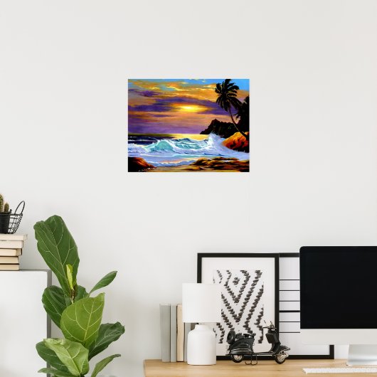 Sunset in Paradise Posters en Prints (Thuiskantoor)