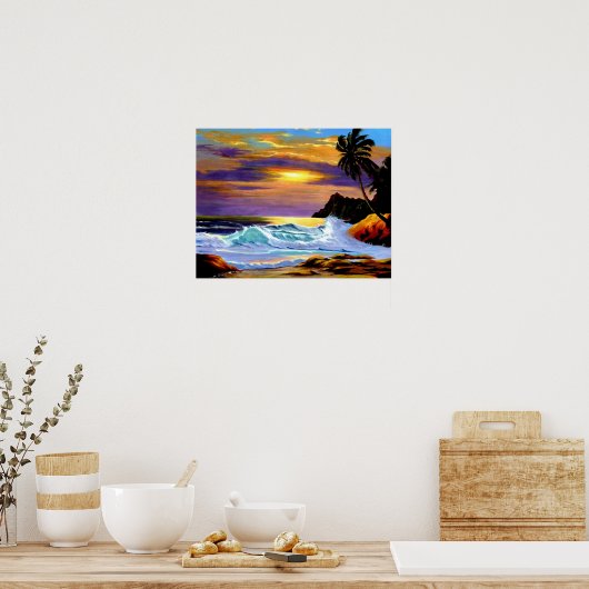 Sunset in Paradise Posters en Prints (Keuken)