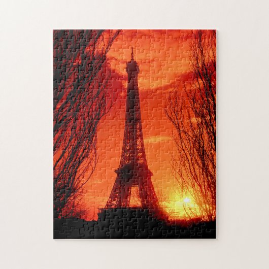 Sunset in Parijs Legpuzzel (Verticaal)