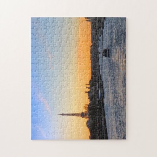 Sunset in Parijs - Puzzle Legpuzzel (Verticaal)