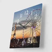 Sunset in Parijs Vierkante Klok (Hoek)