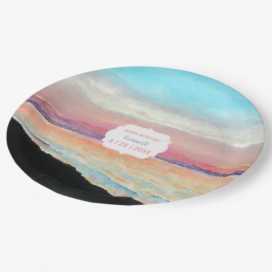 Sunset in Pastels Event Papieren Bordje (Gekanteld)