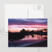 Sunset in Pink en Blue Briefkaart (Voorkant / Achterkant)