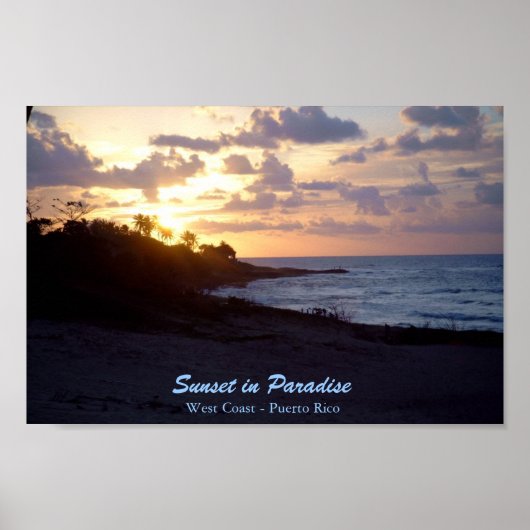 Sunset in Puerto Rico Poster (Voorkant)