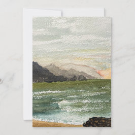 Sunset in Puerto Vallarta - Waterverf van 5 x 7 in Bedankkaart