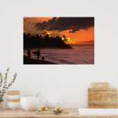 Sunset in Rincon, Puerto Rico Poster (Keuken)