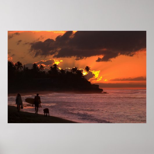 Sunset in Rincon, Puerto Rico Poster (Voorkant)