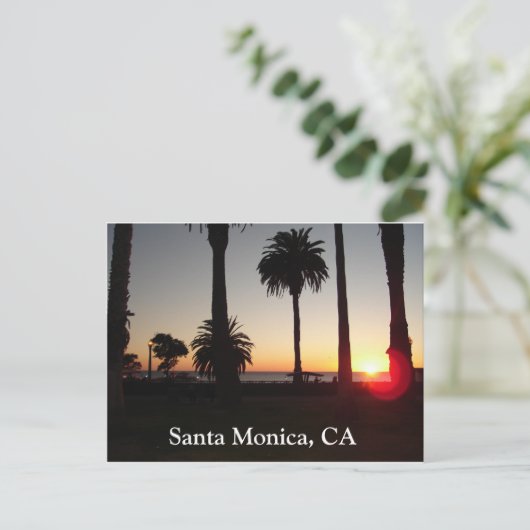Sunset in Santa Monica, CA Briefkaart (Staand voorkant)