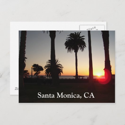 Sunset in Santa Monica, CA Briefkaart (Voorkant / Achterkant)