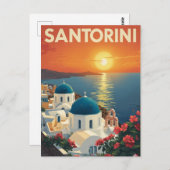 Sunset in Santorini Briefkaart (Voorkant / Achterkant)