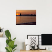 Sunset in South Haven Poster (Thuiskantoor)