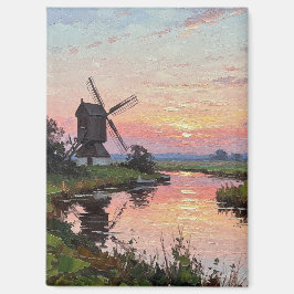 Sunset in The Broads England Travel Magneet