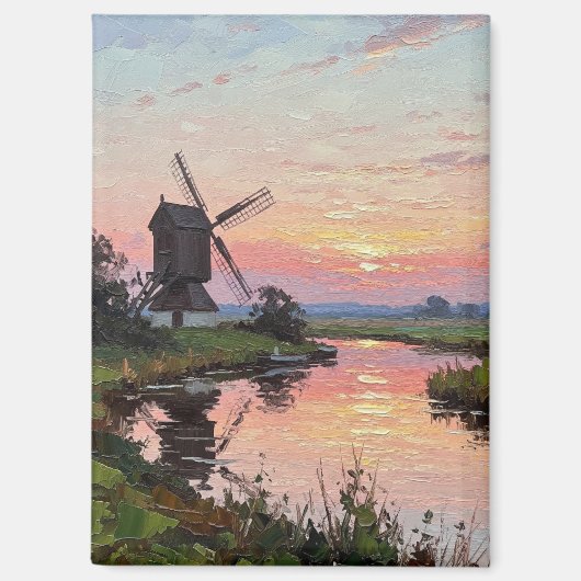 Sunset in The Broads England Travel Magneet (Voorkant)
