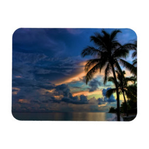 Sunset in the tropical paradijs of the Bahamas Magneet