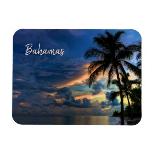 Sunset in the tropical paradijs of the Bahamas Magneet