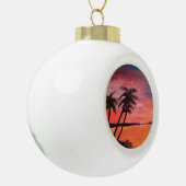 Sunset In The Tropics Keramische Bal Ornament (Links)