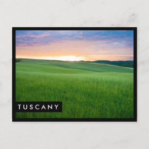 Sunset in Toscane Black edge text briefkaart