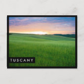 Sunset in Toscane Black edge text briefkaart (Voorkant)