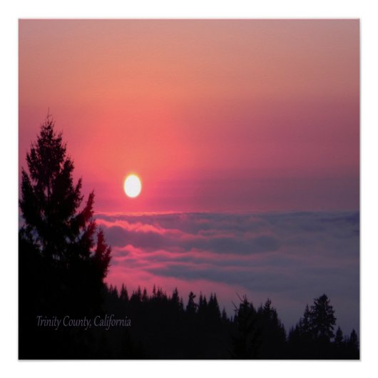 Sunset in Trinity County Poster (Voorkant)