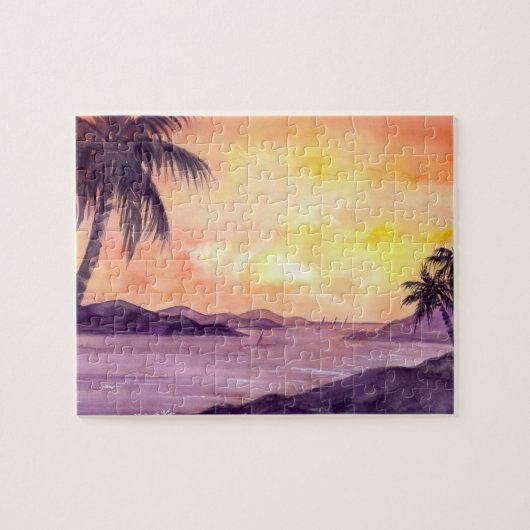Sunset in Tropics door Farida Greenfield Legpuzzel (Horizontaal)