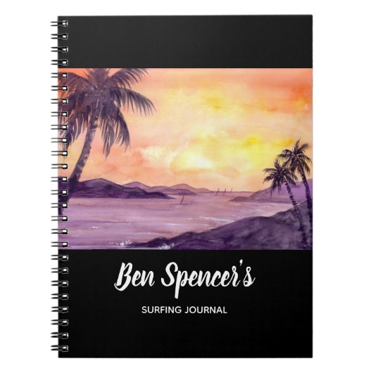 Sunset in Tropics door Farida Greenfield Notitieboek (Voorkant)