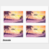 Sunset in Tropics door Farida Greenfield Rechthoekige Sticker (Vel)